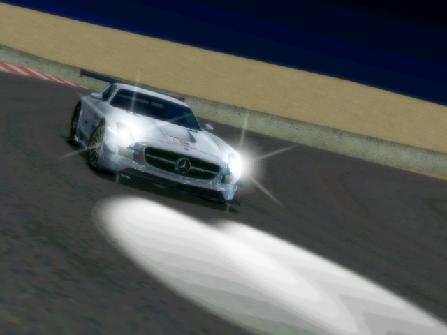 The SLS is making its way through turn 11 to reach the finish line!