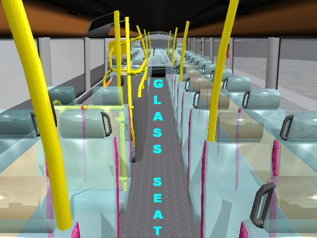 Kowloon Motor Bus presents:the new special glass seats.
they are special glass seats and can't be broken(if you want to jump on it).
we hope that you like it.