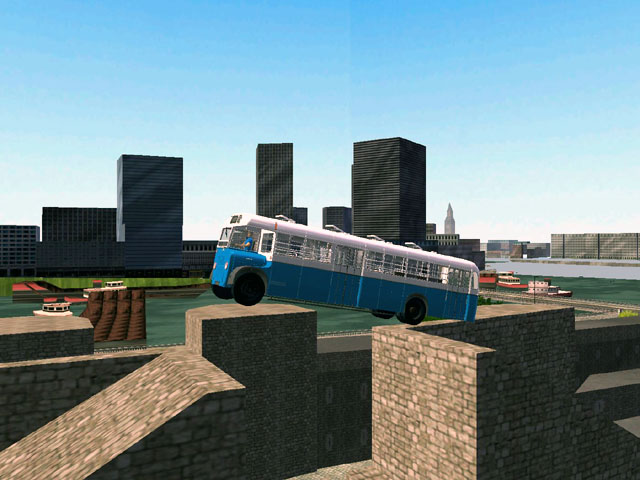 This bus may be slow and old. But it sure can fly.