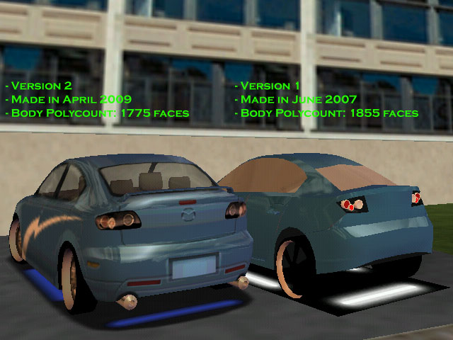 Comparing my two versions of the Mazda 3