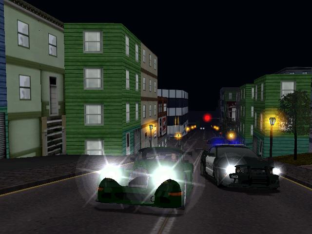 Another North Beach pursuit shot, NFS Undercover style. AND MAN DOES IT SHOW!!! The Saleen Police Cruiser was literally just inches away from P.I.T.'ing me out on this street, too!!!