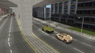 An APC and a HMMWV patrols the streets of SF to capture 2 terrorists who are reported to be near SOMA.