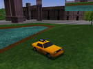 Look! This is the Crazy Taxi, it's beside the pool, cool scene