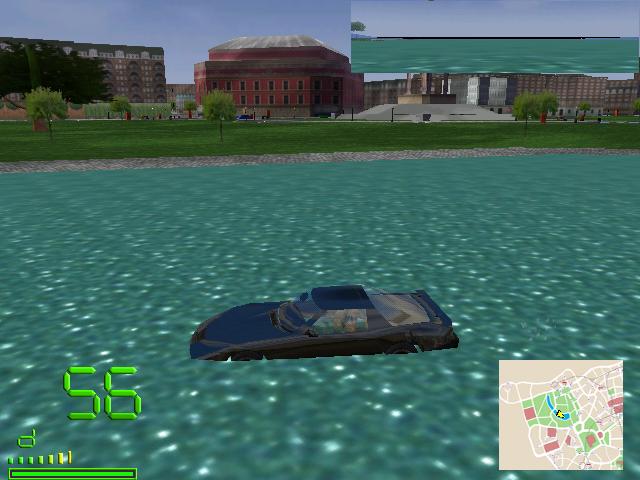 KITT using the hydroplaning feature in London Lake