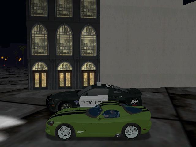 One bleak, foggy night in Post-Apocalyptic San Francisco, a Gen. 3 Viper SRT-10 Coupe decided to chat with a huge Saleen S281E Police Cruiser, so that he could get over his ''shyness'' of Cops. 

''Um, um Mr. Saleen Police Cruiser, wh, why are so larger