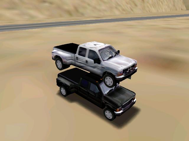 They destroyed my white F350,so i must deliver it to repair garage with the black one.