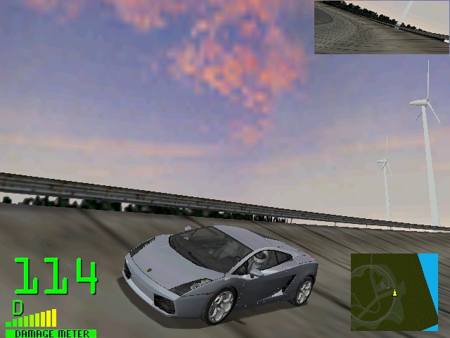 Driving the Lamborghini Gallardo around Speedest3's circle track. It took me 4 tries to do this because I kept crashing the car xD