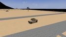A HMMWV patrolling in a desert.