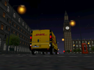 Here is a DHL Delivery Van In London with Big Ben